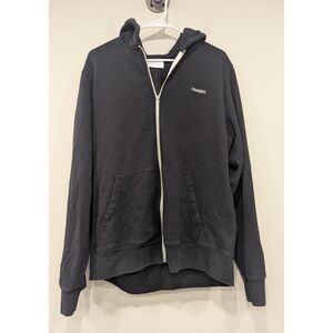 Ovadia & Sons Black Zip Up Hoodie Sweatshirt Size Large